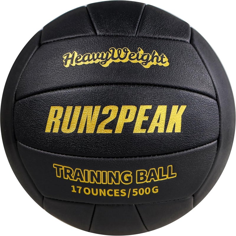 RUN2PEAK Heavy Weight Volleyball Ball Official Size 5 Setter Training Volleyballs PU Practice Volley Balls for Indoor Rebounder Equipment Setters Weighted Volleyball Setting Trainer - Image 1